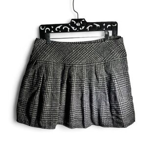 Chou Yatou Skirt Womens Medium Gray Woven 5% Wool Tennis Pleated Mini Preppy NWT
